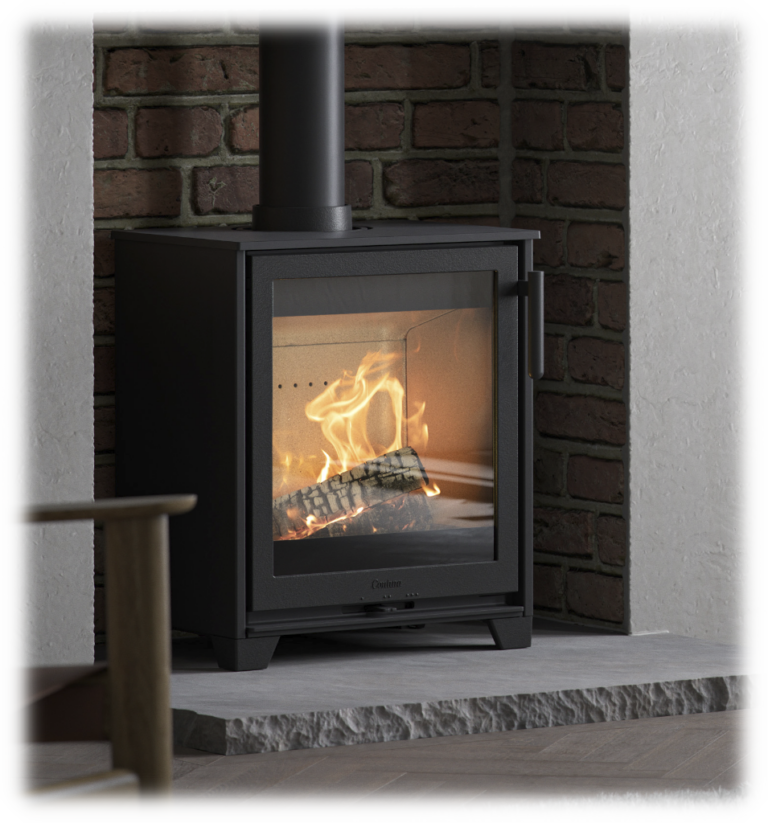 Contura 210 in open fireplace - L